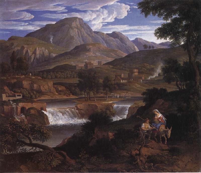 Joseph Anton Koch Waterfalls at Subliaco oil painting image